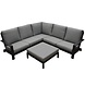 AVH-Collectie Athene hoek loungeset 4-delig antraciet aluminium AVH-Collectie Athene hoek loungeset 4-delig antraciet aluminium