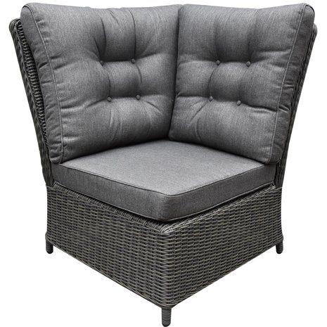 Ibiza premium dining loungeset 4-delig antraciet vlechtwerk Ibiza premium dining loungeset 4-delig antraciet vlechtwerk