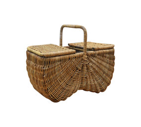 AVH-Collectie Eros lacak merah picknickmand 55x30xH30-45 cm AVH-Collectie Eros lacak merah picknickmand 55x30xH30-45 cm