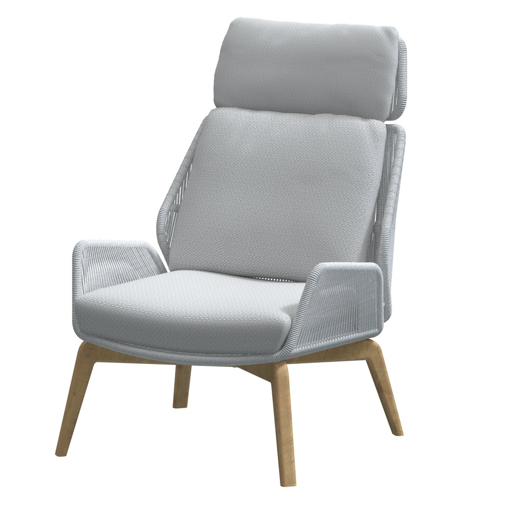 4 Seasons Outdoor 4 Seasons Outdoor Carthago teak lounge stoel lichtgrijs 4 Seasons Outdoor 4 Seasons Outdoor Carthago teak lounge stoel lichtgrijs