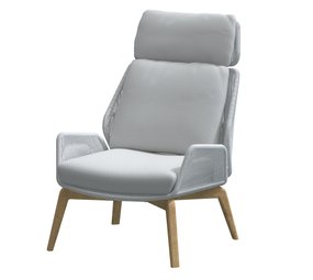 4 Seasons Outdoor 4 Seasons Outdoor Carthago teak lounge stoel lichtgrijs 4 Seasons Outdoor 4 Seasons Outdoor Carthago teak lounge stoel lichtgrijs