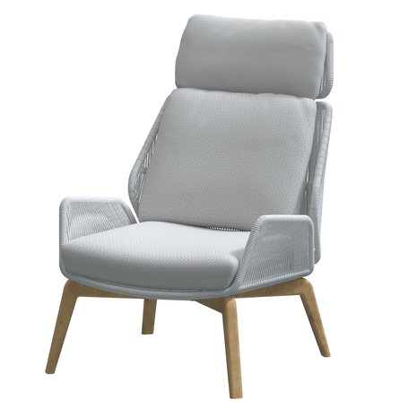 4 Seasons Outdoor 4 Seasons Outdoor Carthago teak lounge stoel lichtgrijs 4 Seasons Outdoor 4 Seasons Outdoor Carthago teak lounge stoel lichtgrijs