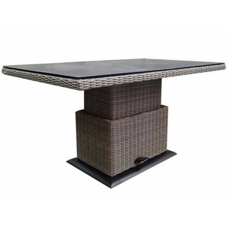 AVH-Collectie Miami lounge-diningtafel 160x90xH47-71 cm in hoogte verstelbaar grijs AVH-Collectie Miami lounge-diningtafel 160x90xH47-71 cm in hoogte verstelbaar grijs