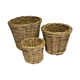AVH-Collectie Bao mandenset 18x18xH15 cm, 24x24xH20 cm en 29x29xH25 cm AVH-Collectie Bao mandenset 18x18xH15 cm, 24x24xH20 cm en 29x29xH25 cm