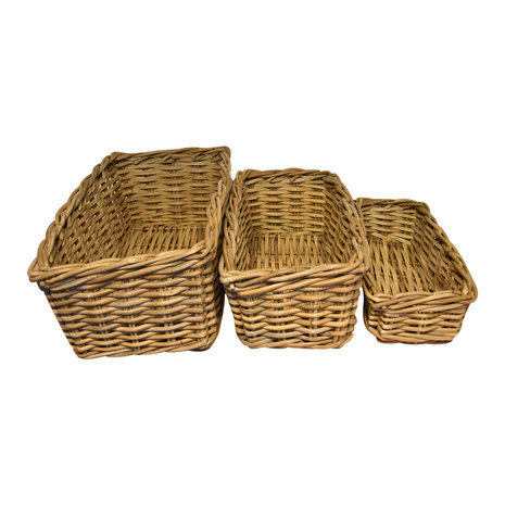 AVH-Collectie Chen mandenset 30x30xH26 cm, 43x21xH16 cm en 50x28xH20 cm AVH-Collectie Chen mandenset 30x30xH26 cm, 43x21xH16 cm en 50x28xH20 cm