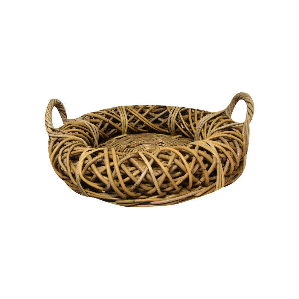 AVH-Collectie Mulan rotan mand 50x50xH12 cm AVH-Collectie Mulan rotan mand 50x50xH12 cm