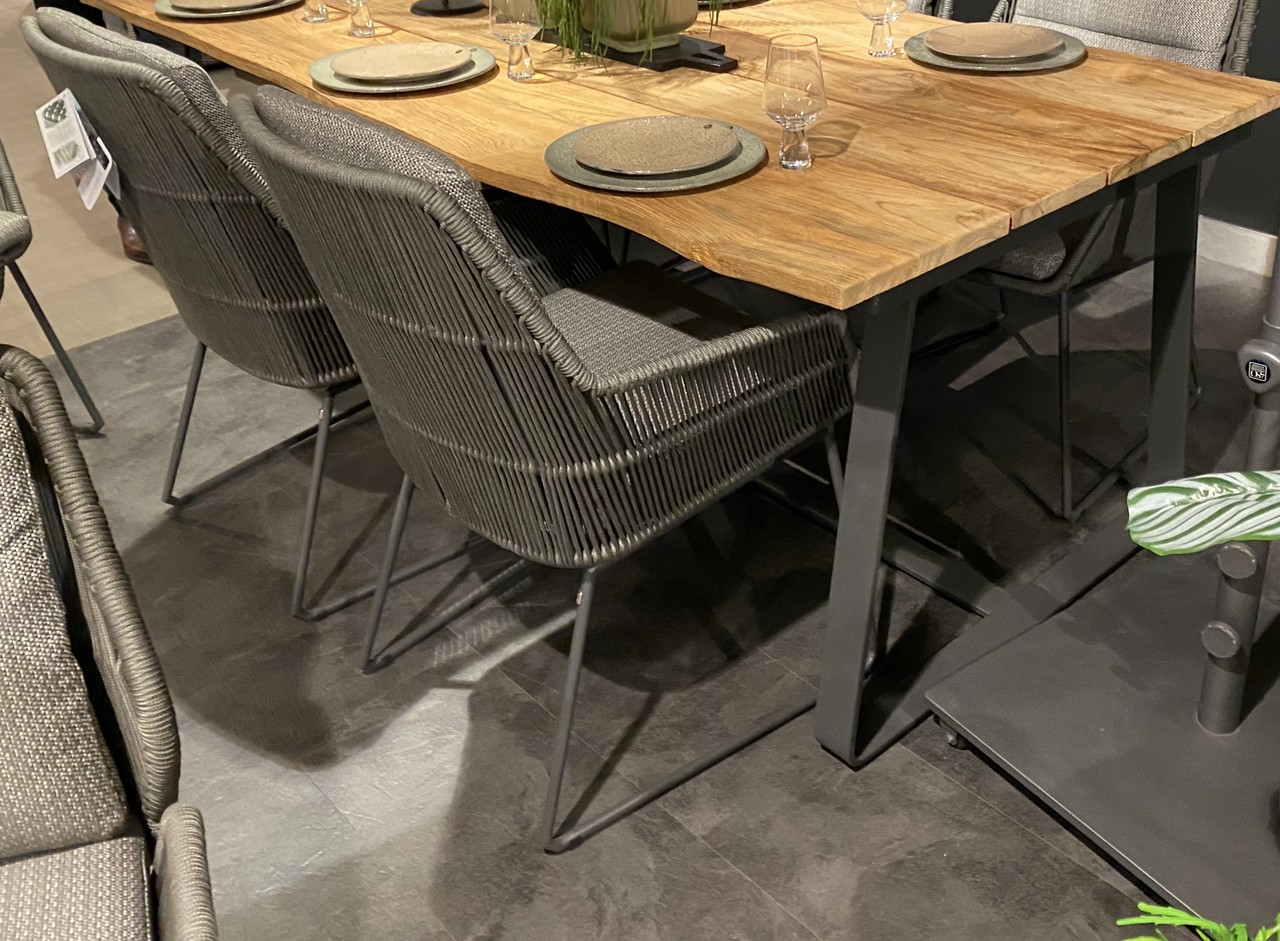 4 Seasons Outdoor 4 Seasons Outdoor Valencia dining stoel Platinum 4 Seasons Outdoor 4 Seasons Outdoor Valencia dining stoel Platinum