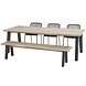Taste 4SO Derby Barista dining tuinset 240x100xH75 cm 5 delig blauw Taste 4SO Taste 4SO Derby Barista dining tuinset 240x100xH75 cm 5 delig blauw Taste 4SO