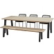 Taste 4SO Derby Barista dining tuinset 240x100xH75 cm 5 delig groen Taste 4SO Taste 4SO Derby Barista dining tuinset 240x100xH75 cm 5 delig groen Taste 4SO