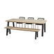 Taste 4SO Derby Barista dining tuinset 240x100xH75 cm 5 delig groen Taste 4SO Taste 4SO Derby Barista dining tuinset 240x100xH75 cm 5 delig groen Taste 4SO