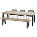 Taste 4SO Derby Barista dining tuinset 240x100xH75 cm 5 delig antraciet Taste 4SO Taste 4SO Derby Barista dining tuinset 240x100xH75 cm 5 delig antraciet Taste 4SO