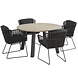 Taste 4SO Vitali Derby dining tuinset 130xH75 cm 5 delig antraciet Taste 4SO Taste 4SO Vitali Derby dining tuinset 130xH75 cm 5 delig antraciet Taste 4SO