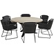 Taste 4SO Louvre Vitali dining tuinset 160 cm rond 7 delig antraciet Taste 4SO Taste 4SO Louvre Vitali dining tuinset 160 cm rond 7 delig antraciet Taste 4SO