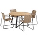 Taste 4SO Palma basso dining tuinset 130xH75 cm 5 delig naturel Taste 4SO Taste 4SO Palma basso dining tuinset 130xH75 cm 5 delig naturel Taste 4SO