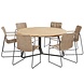 Taste 4SO Palma Basso dining tuinset 160xH75 cm 7 delig naturel Taste 4SO Taste 4SO Palma Basso dining tuinset 160xH75 cm 7 delig naturel Taste 4SO