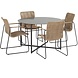 Taste 4SO Palma Quatro dining tuinset 120xH75 cm 5 delig naturel Taste 4SO Taste 4SO Palma Quatro dining tuinset 120xH75 cm 5 delig naturel Taste 4SO