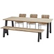 Taste 4SO Palma Derby dining tuinset 240x100xH75 cm 5 delig naturel Taste 4SO Taste 4SO Palma Derby dining tuinset 240x100xH75 cm 5 delig naturel Taste 4SO