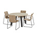Taste 4SO Palma Derby dining tuinset 130xH75 cm 5 delig naturel Taste 4SO Taste 4SO Palma Derby dining tuinset 130xH75 cm 5 delig naturel Taste 4SO