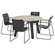 Taste 4SO Palma Derby dining tuinset 130xH75 cm 5 delig antraciet Taste 4SO Taste 4SO Palma Derby dining tuinset 130xH75 cm 5 delig antraciet Taste 4SO