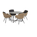 Taste 4SO Bohemian Quatro dining tuinset 120xH75 cm 5 delig naturel Taste 4SO Taste 4SO Bohemian Quatro dining tuinset 120xH75 cm 5 delig naturel Taste 4SO