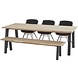 Taste 4SO Bohemian Derby dining tuinset 240x100xH75 cm 5 delig naturel Taste 4SO Taste 4SO Bohemian Derby dining tuinset 240x100xH75 cm 5 delig naturel Taste 4SO