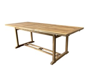 AVH-Collectie Rechthoekig uitschuifbare dining tuintafel 160-220x100xH76 cm bladdikte 2,8 cm teak AVH-Collectie Rechthoekig uitschuifbare dining tuintafel 160-220x100xH76 cm bladdikte 2,8 cm teak