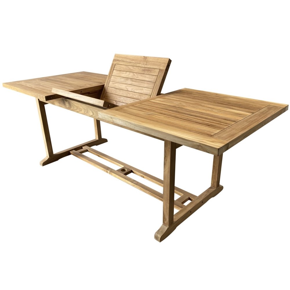 AVH-Collectie Rechthoekig uitschuifbare dining tuintafel 160-220x100xH76 cm bladdikte 4 cm teak AVH-Collectie Rechthoekig uitschuifbare dining tuintafel 160-220x100xH76 cm bladdikte 4 cm teak