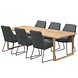 4 Seasons Outdoor 4 Seasons Outdoor Valencia Spartan dining tuinset 240x100xH75 cm 7 delig platinum 4 Seasons Outdoor 4 Seasons Outdoor Valencia Spartan dining tuinset 240x100xH75 cm 7 delig platinum