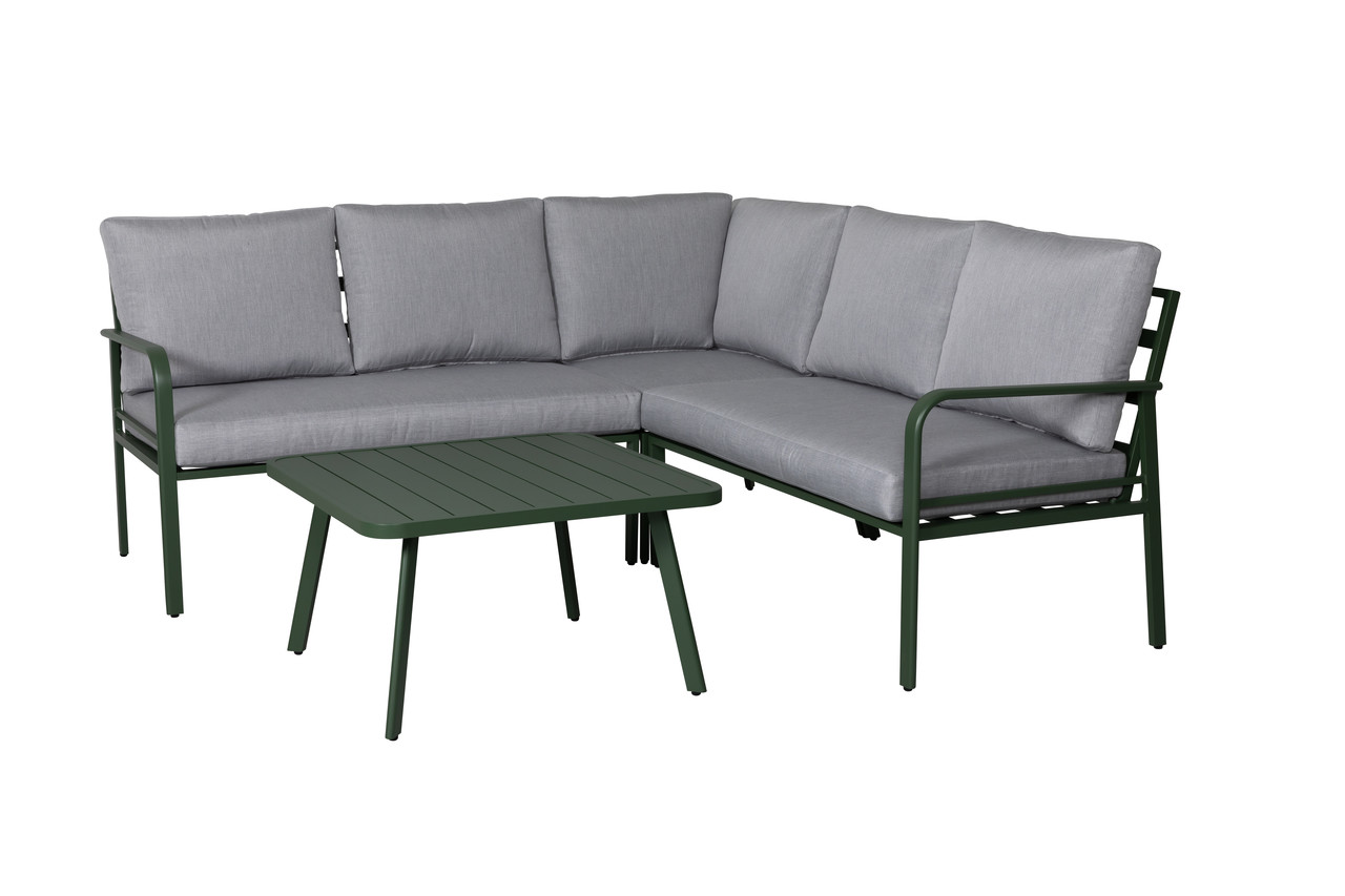 AVH-Collectie Cottica hoek loungeset 4 delig groen aluminium AVH-Collectie Cottica hoek loungeset 4 delig groen aluminium