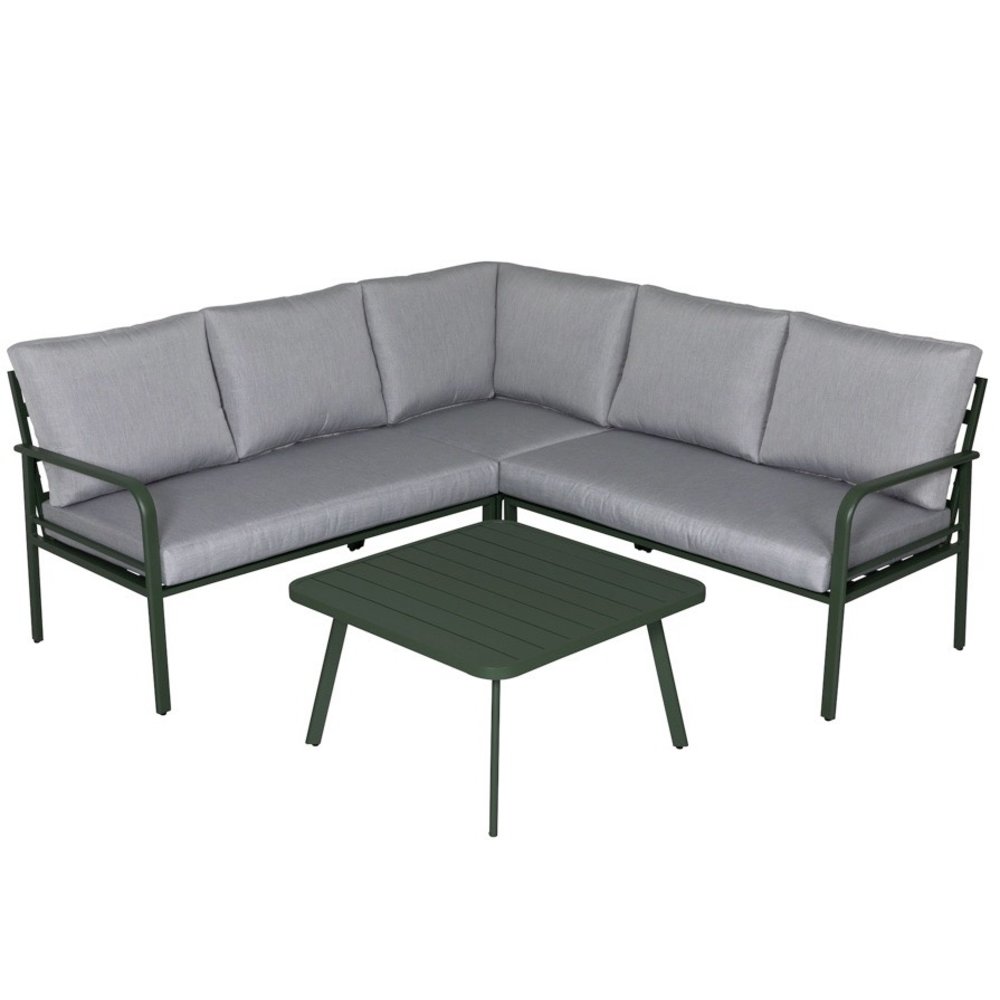 AVH-Collectie Cottica hoek loungeset 4 delig groen aluminium AVH-Collectie Cottica hoek loungeset 4 delig groen aluminium