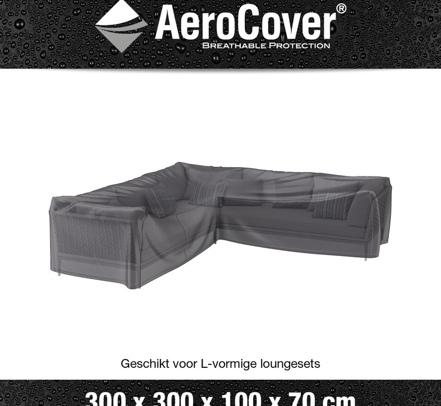 Loungesethoes 300x300x100xH70 cm L vorm – AeroCover