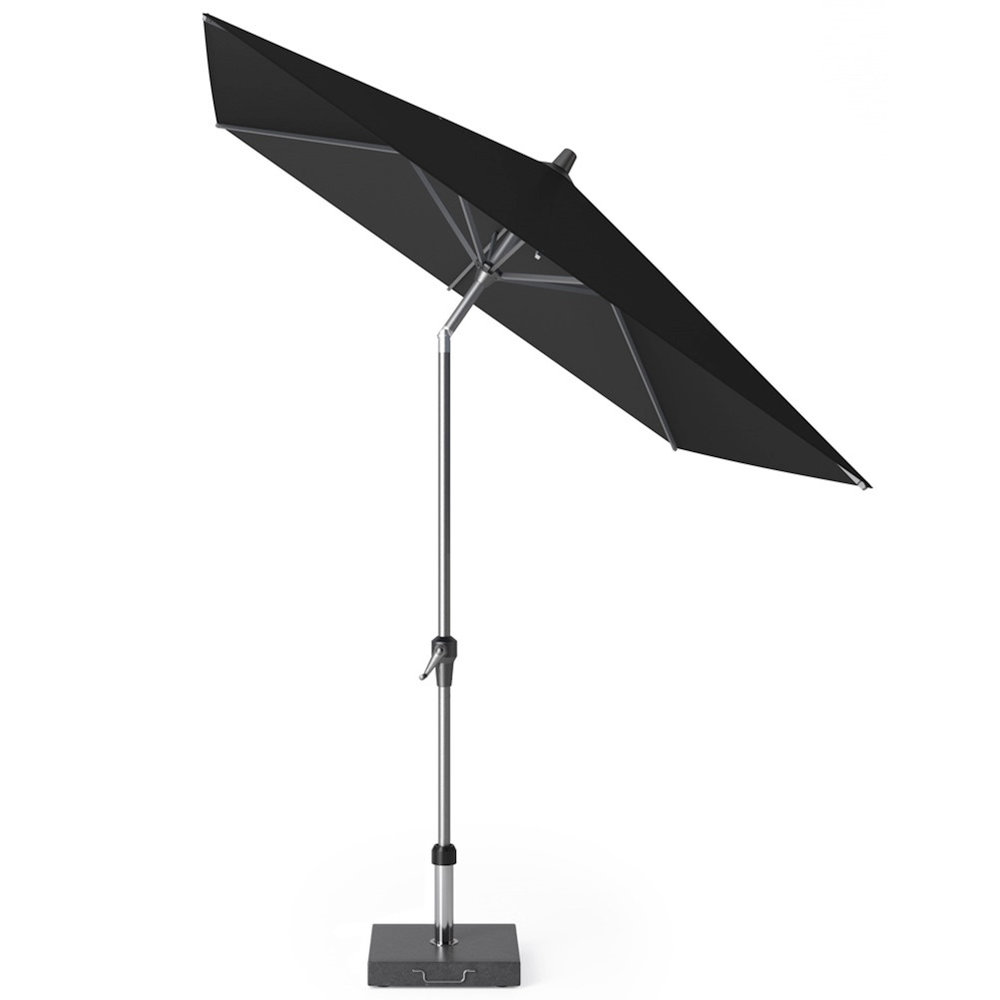 Platinum Riva parasol 250x200 cm zwart met kniksysteem Platinum Riva parasol 250x200 cm zwart met kniksysteem
