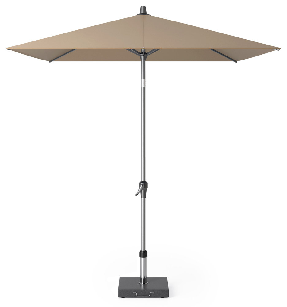 Platinum Riva parasol 250x200 cm taupe met kniksysteem Platinum Riva parasol 250x200 cm taupe met kniksysteem