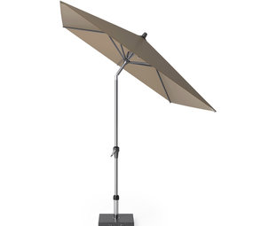 Platinum Riva parasol 250x200 cm taupe met kniksysteem Platinum Riva parasol 250x200 cm taupe met kniksysteem