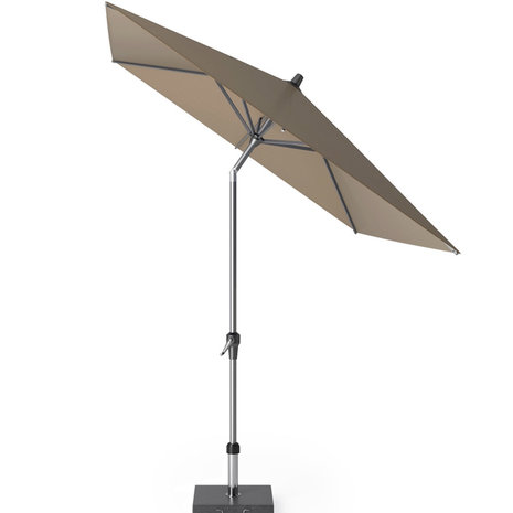 Platinum Riva parasol 250x200 cm taupe met kniksysteem Platinum Riva parasol 250x200 cm taupe met kniksysteem