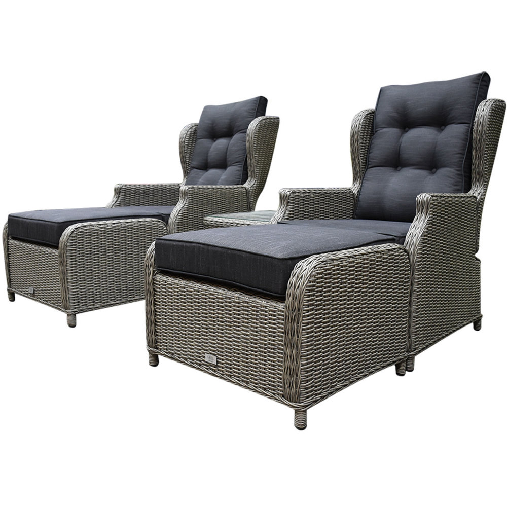 AVH-Collectie Toscane XL lounge balkonset verstelbaar 5-delig grijs AVH-Collectie Toscane XL lounge balkonset verstelbaar 5-delig grijs