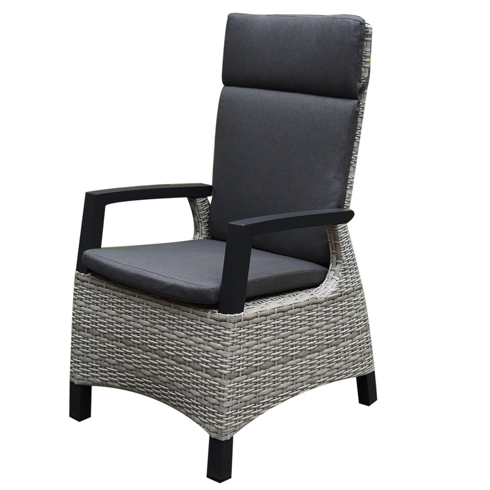AVH-Collectie Tunis dining tuinstoel verstelbaar grijs wicker AVH-Collectie Tunis dining tuinstoel verstelbaar grijs wicker