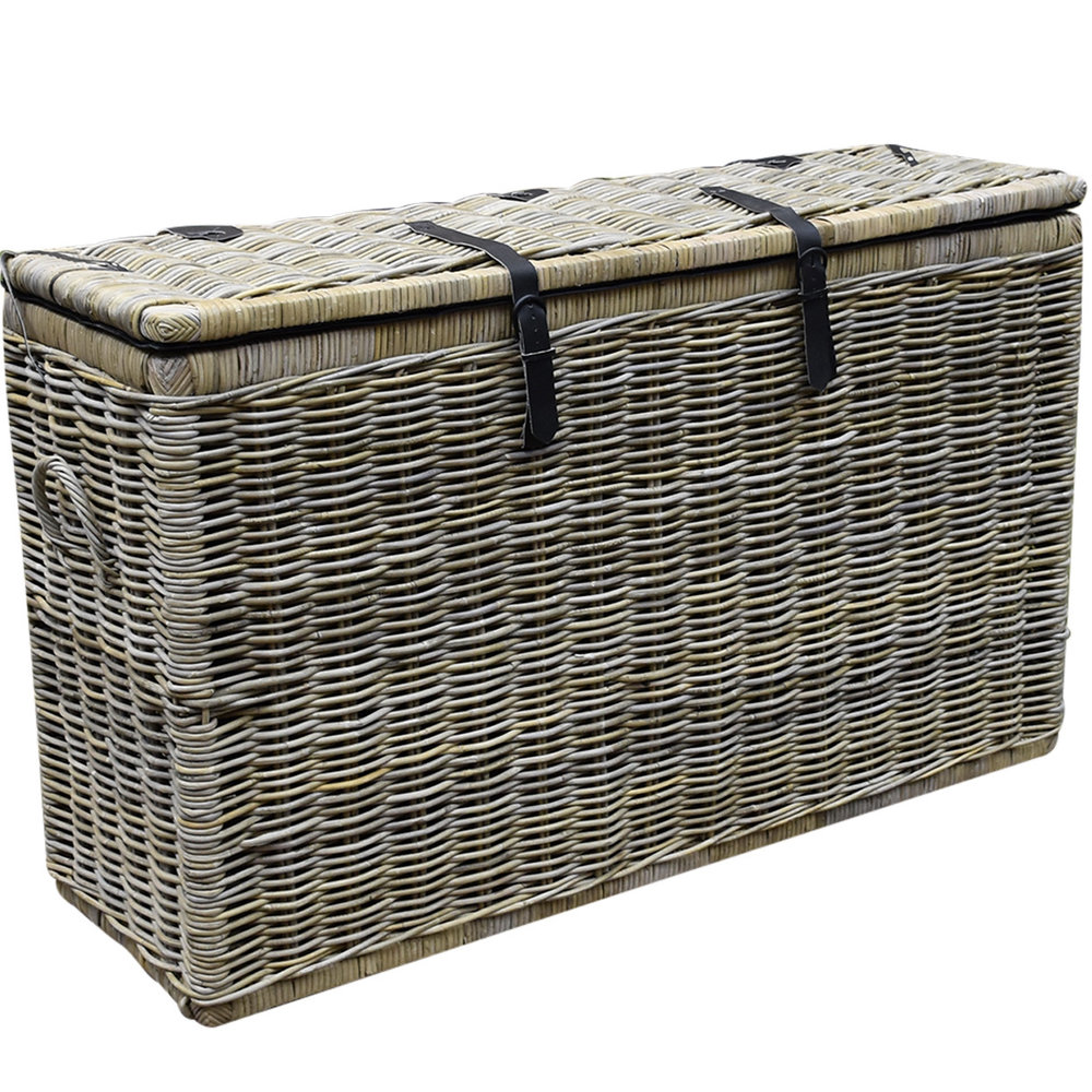 AVH-Collectie Kussenbox middel 151x51xH95 cm naturel rotan AVH-Collectie Kussenbox middel 151x51xH95 cm naturel rotan