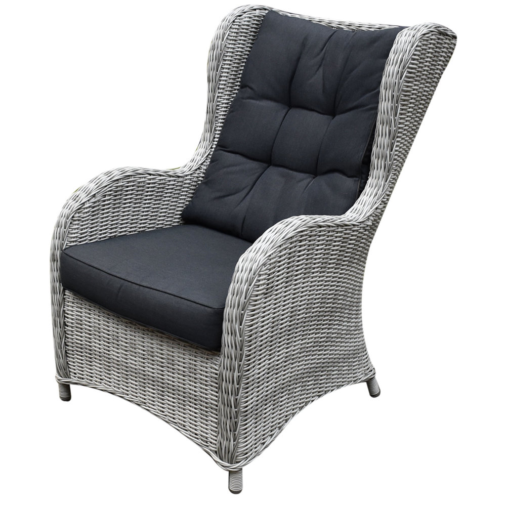 AVH-Collectie Arezza lounge tuinstoel wit grijs AVH-Collectie Arezza lounge tuinstoel wit grijs