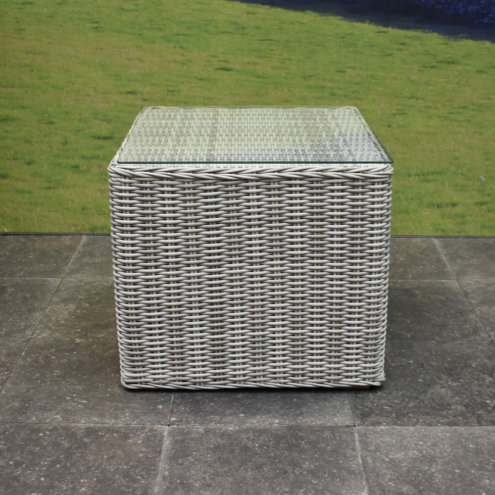 AVH-Collectie Toscane bijzettafel 50x50xH45 cm wit grijs AVH-Collectie Toscane bijzettafel 50x50xH45 cm wit grijs