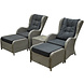 AVH-Collectie Arezza lounge balkonset 5-delig grijs AVH-Collectie Arezza lounge balkonset 5-delig grijs