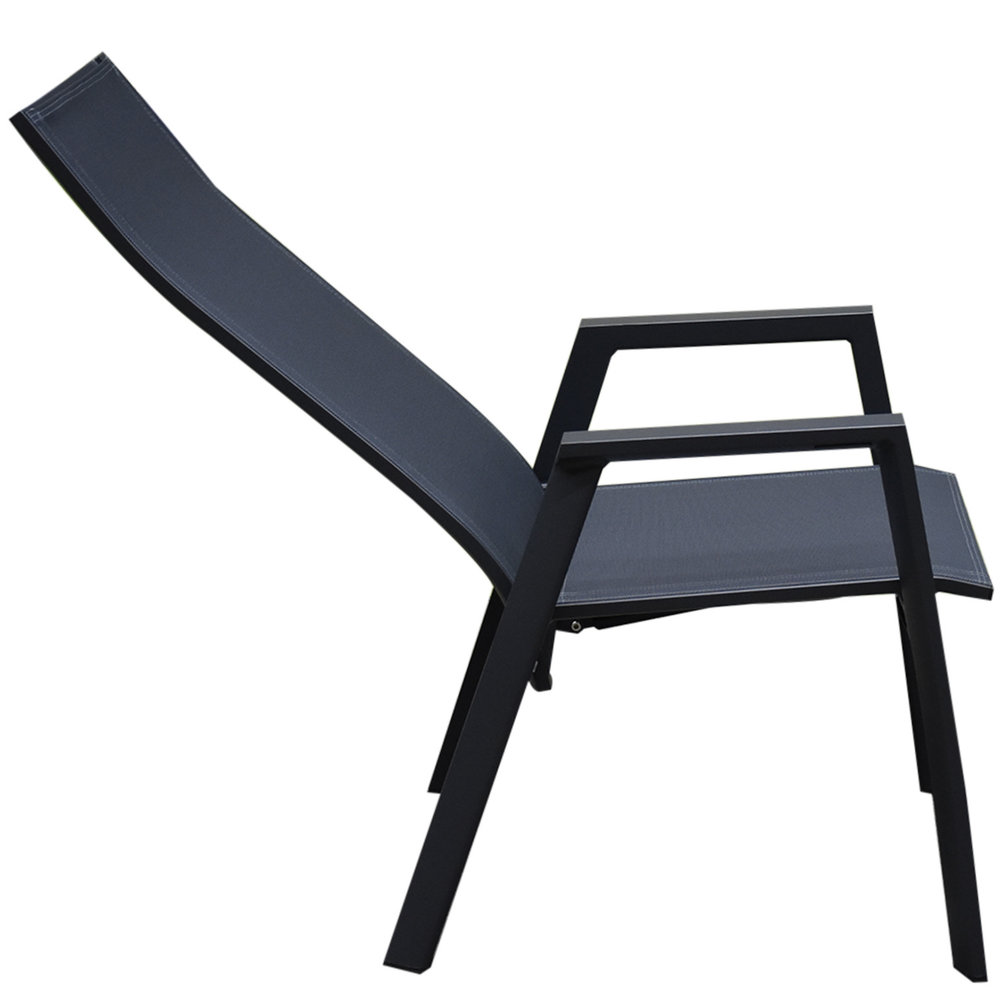 AVH-Collectie Nancy dining tuinstoel verstelbaar antraciet textileen AVH-Collectie Nancy dining tuinstoel verstelbaar antraciet textileen