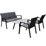 AVH-Collectie Nancy stoel bank loungeset 4 delig textileen