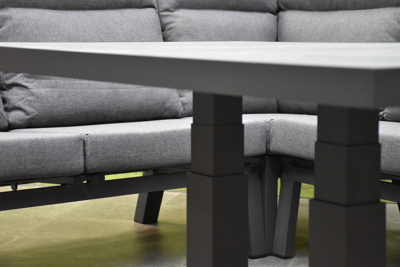 AVH-Collectie Pacific hoek dining loungeset 5 delig aluminium verstelbaar antraciet AVH-Collectie Pacific hoek dining loungeset 5 delig aluminium verstelbaar antraciet