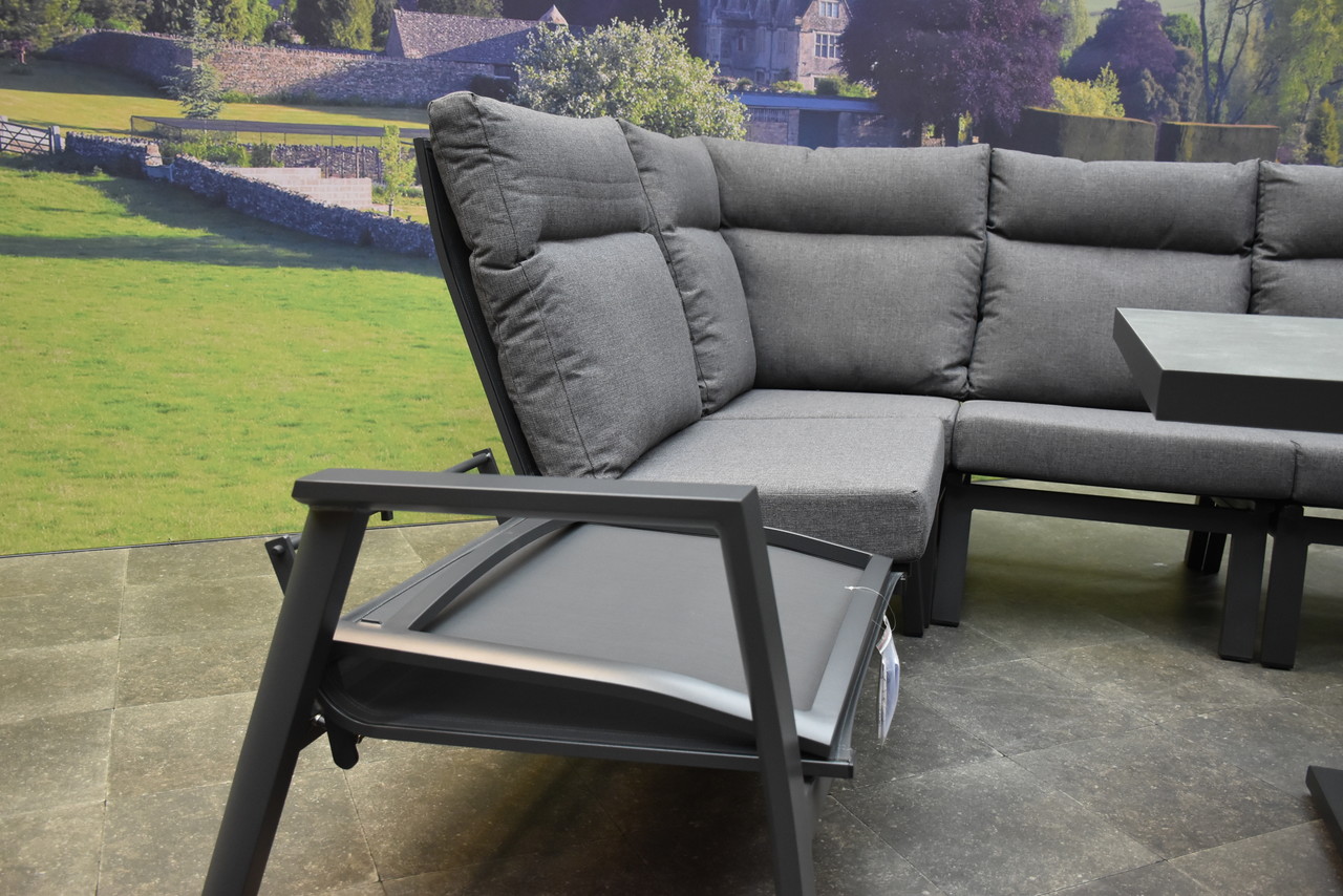 AVH-Collectie Pacific hoek dining loungeset 5 delig aluminium verstelbaar antraciet AVH-Collectie Pacific hoek dining loungeset 5 delig aluminium verstelbaar antraciet