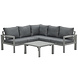 Garden Impressions Zion hoek loungeset 4 delig aluminium grijs Garden Impressions Zion hoek loungeset 4 delig aluminium grijs