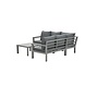 Garden Impressions Zion hoek loungeset 4 delig aluminium grijs Garden Impressions Zion hoek loungeset 4 delig aluminium grijs