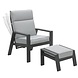 Garden Impressions Max lounge balkonset 5 delig verstelbaar carbon black Garden Impressions Max lounge balkonset 5 delig verstelbaar carbon black