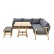 Garden Impressions Santos hoek dining loungeset 5 delig links acacia Garden Impressions Santos hoek dining loungeset 5 delig links acacia