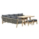 Garden Impressions Santos hoek dining loungeset 5 delig links acacia Garden Impressions Santos hoek dining loungeset 5 delig links acacia